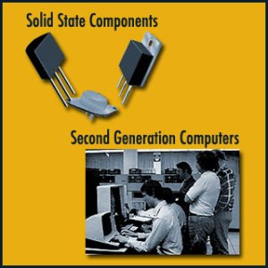 Second generation computers relied on tiny solid state transistors that reduced the size and increased the efficiency of computers.  This image is taken from http://216.54.19.111/~mountaintop/sam101/scopage_dir/Compfund/devcomp.html
